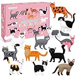 CiyvoLyeen Kitten Craft Kit Kids DIY Crafting and Sewing Set Kitty Cat Stuffed Animal Felt Plushies for Girls and Boys Educational Beginners Sewing Gift Ideas