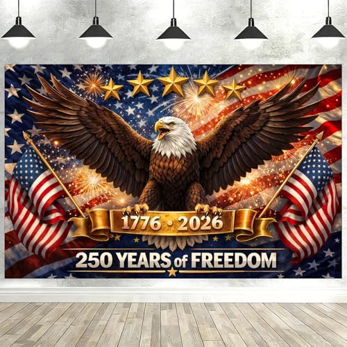 Bnodjos 250 Years of Freedom Backdrop, American Eagle & US