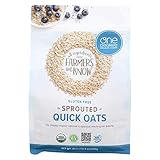 ONE DEGREE ORGANIC FOODS, Sprtd Oats, Og2, Quick, Pack of 4, Size 24 OZ, (Gluten Free Vegan 95%+ Organic)