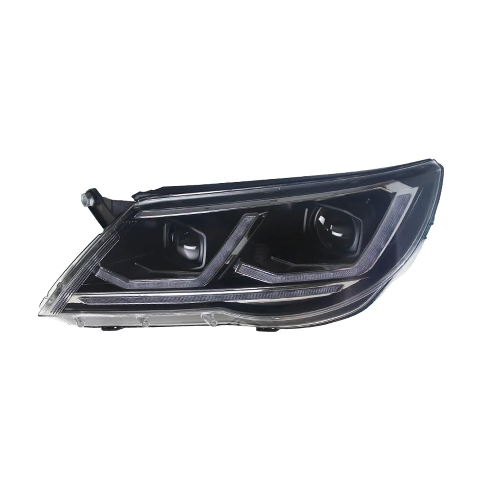 Fari Anteriori per VW Tiguan 2013-2017 con fendinebbia, luci diurne, luci di Stop e indicatori di direzione. Installazione Semplice (Plug And Play).