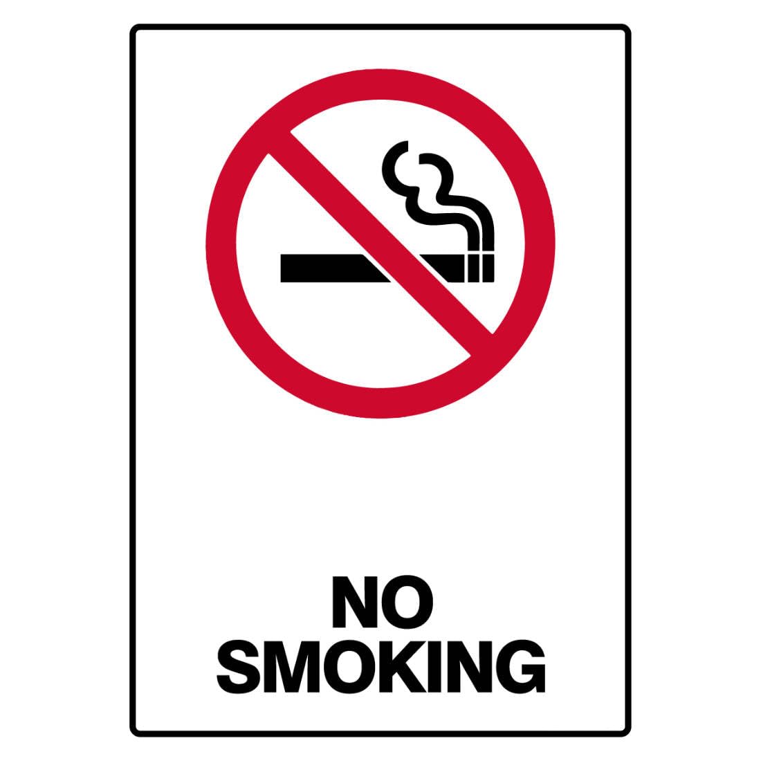 Prohibition Safety Sign - No Smoking Metal Tin Sign 8 x 12 inch for Industrial & Commercial
