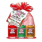 Piggy Paint 100% Non-toxic Girls Nail Polish - Safe, Chemical Free Low Odor for Kids, Gift Set, Mistletoes