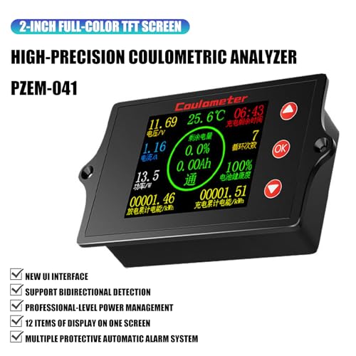 Medidor de pantalla a color y contador de voltaje multifunción digital 4