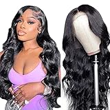 Yamikk 13x5 Body Wave Lace Front Wigs Human Hair For Black Women 180% Density HD Lace Front Human Hair Wigs Pre Plucked Natural Hairline Brazilian Lace Frontal Wigs With Baby Hair (24)