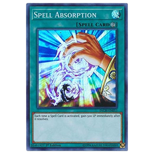 Yu-Gi-Oh! - Spell Absorption - INCH-EN053 - Super Rare - 1st Edition - Infinity Chasers