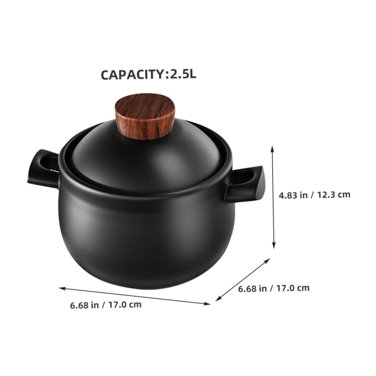 Homoyoyo Pentola in Ceramica 18L per Stufati e Zuppe Casseruola Resistente per Fornello a Gas con Superficie Antiaderente Liscia Utensili da Cucina per Uso Domestico e Ristoranti