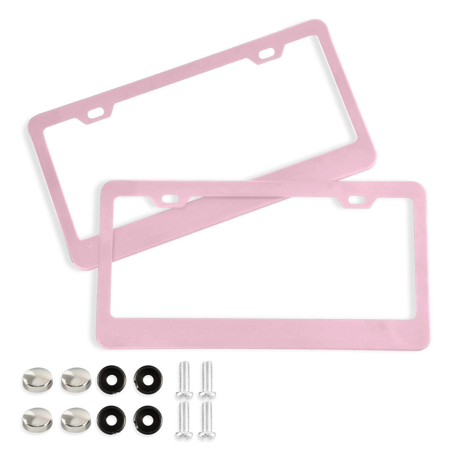 Amazon.com: Burbuja Azalea Pink Solid License Plate Frame 2 Pack