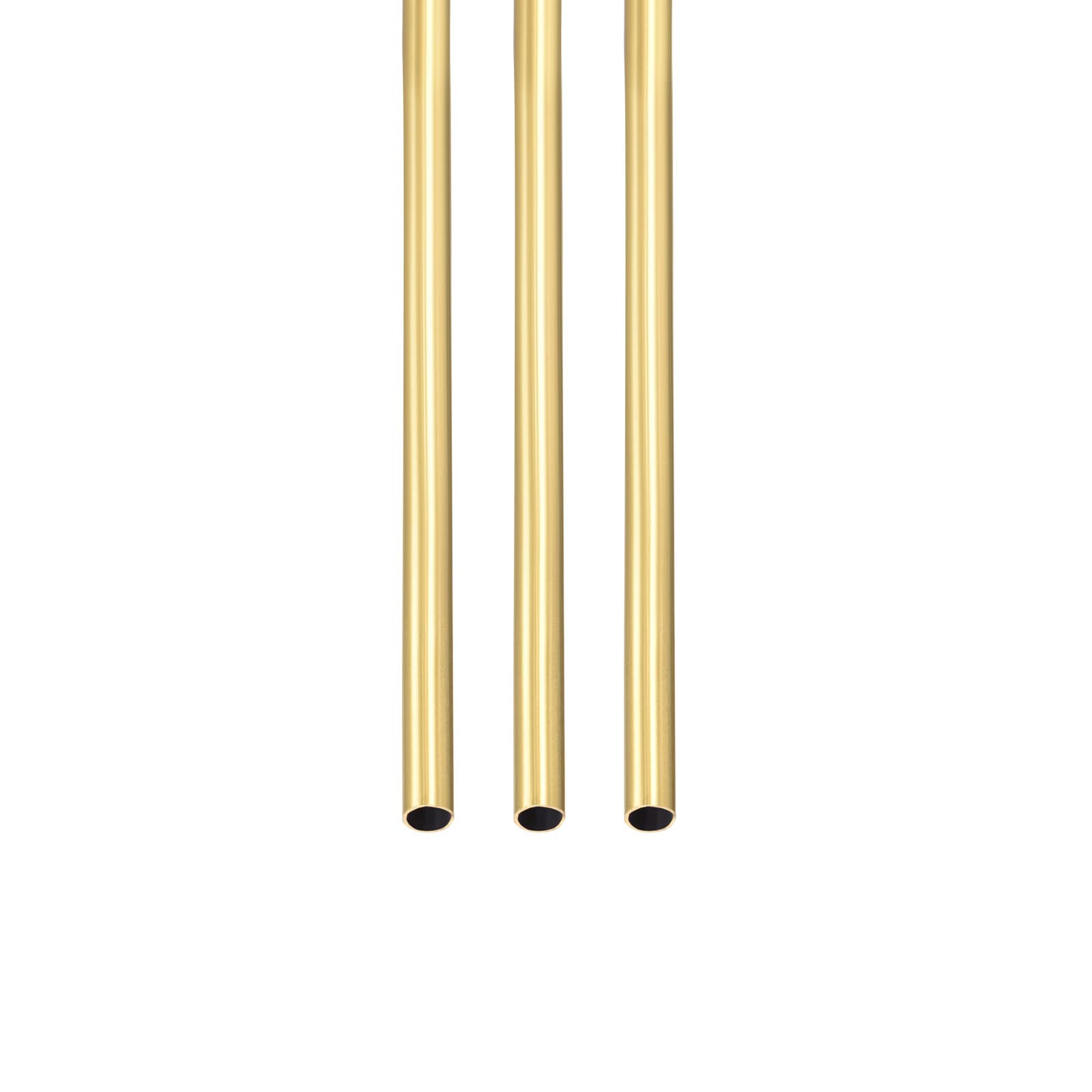 Ottone Tubo 3mm x 0.2mm x 300mm Rotondo Metallo Tubi 3pz
