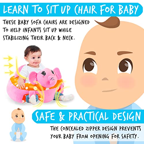 Baby-Sofa-Chair-Floor-Seat Baby-Sit-Me-Up-Floor-Seat Baby Learn Sitting Support Seats For Babies Pillow Bouncers Portable Bouncy Plush Cute Seat Cushion Toddler Infant Couch Seat Soft Elephant Chair #TOP4
