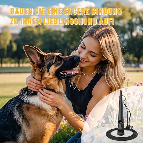 Kolamom Hundepfeife für Rückruf, Hundepfeife Hochfrequenz Lautlos mit Pfeifenband, Genormter Frequenz, Hörbar & Weitreichend, Erziehungshilfen für Hunde der Perfekte Rückruf