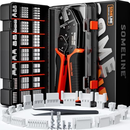 SOMELINE Connector Kit 1.252.0 mm Pitch, 3222 AWG Wire Crimping Tool, Includes 22 Connector Types, Compatible with Molex PicoBlade 1.25 mm, Molex 2.0 mm, and JST GH 1.25 mm Connectors