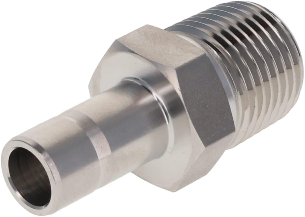 HYDRAULICS DIRECT AM-12-12N - 3/4" Stub x 3/4" Male NPT Adapter - Stainless Steel | Tube Fittings