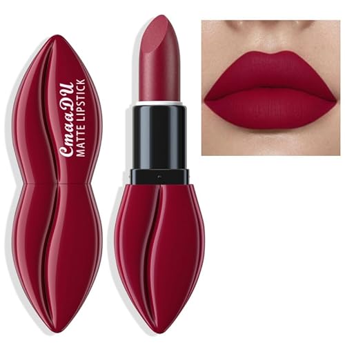Allbestaye Lippenstift Geschenkset, 6 Farben Mattes Lippenset mit Feuchtigkeitsspendender Diamant-Lippenstift Langlebiger wasserfester Lipgloss Valentinstagsgeschenk