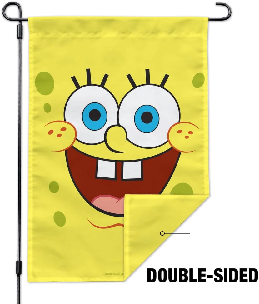 SpongeBob Goofy Smile Face Garden Yard Flag