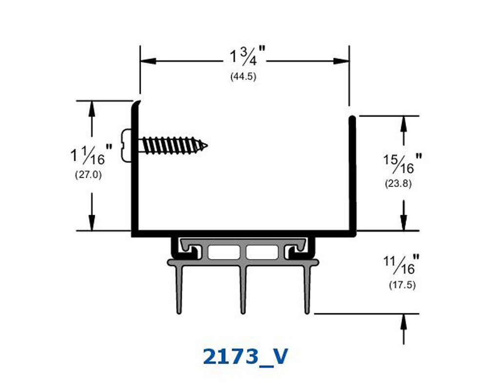 Pemko Wrap-Around Door Shoe with Eco-V Insert, Aluminum with Mill