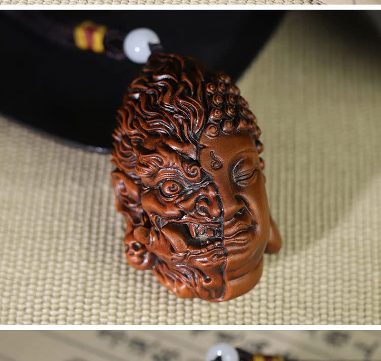 Amazon｜仏像 柘植 つげ 木彫り お守り 彫刻 キーホルダー 開運 金運 