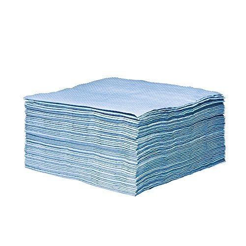 New Pig WIP218 Cellulose 1/4-Fold Maintenance Wiper with Nylon Scrim 13 Length x 12 Width Blue (Case of 1000) [���s�A���i]