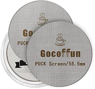 Gocoffun Espresso Puck Screen 58.5mm, Coffee Portafilter Lower Shower Contact Screen,2 Pack 1.7 mm Thickness 316L Stainless Steel Reusable Puck Filter Screen Coffee Accessories