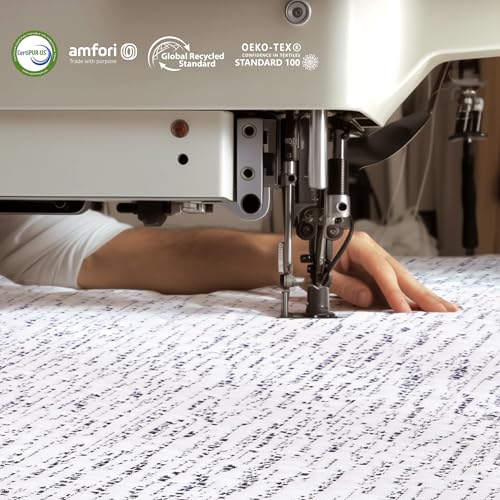 Image of Subrtex Mattress Topper, Twin XL Memory Foam Topper with Cover, 4inch, White&Grey