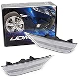 iJDMTOY JDM Semi-Clear Lens Front Bumper Side Marker Lamps Housings Compatible With 2018-up Honda Odyssey, Replace OEM Amber Sidemarker Lamps