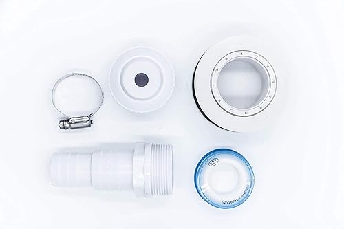 Miniatura 2 de FibroPool Kit de retorno de piscina - Completo con accesorios, conjunto de globo ocular, abrazadera, juntas y cinta de rosca de PTFE - Compatible