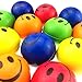 Akusety Neon Colored Smile Funny Face Stress Ball - Happy Smile Face Squishies Toys Stress Balls Bulk Pack of 12 Relaxable 2.5