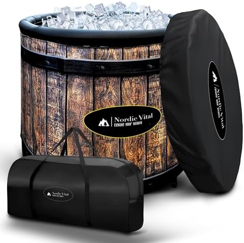 Nordic Vital Aufblasbares Kryotherapie-Bad für Sportler (80 cm x ...