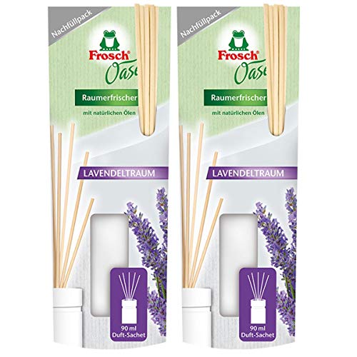 Preisvergleich Produktbild 2x Frosch Oase Raumerfrischer Lavendeltraum Nachfüllpack 90 ml