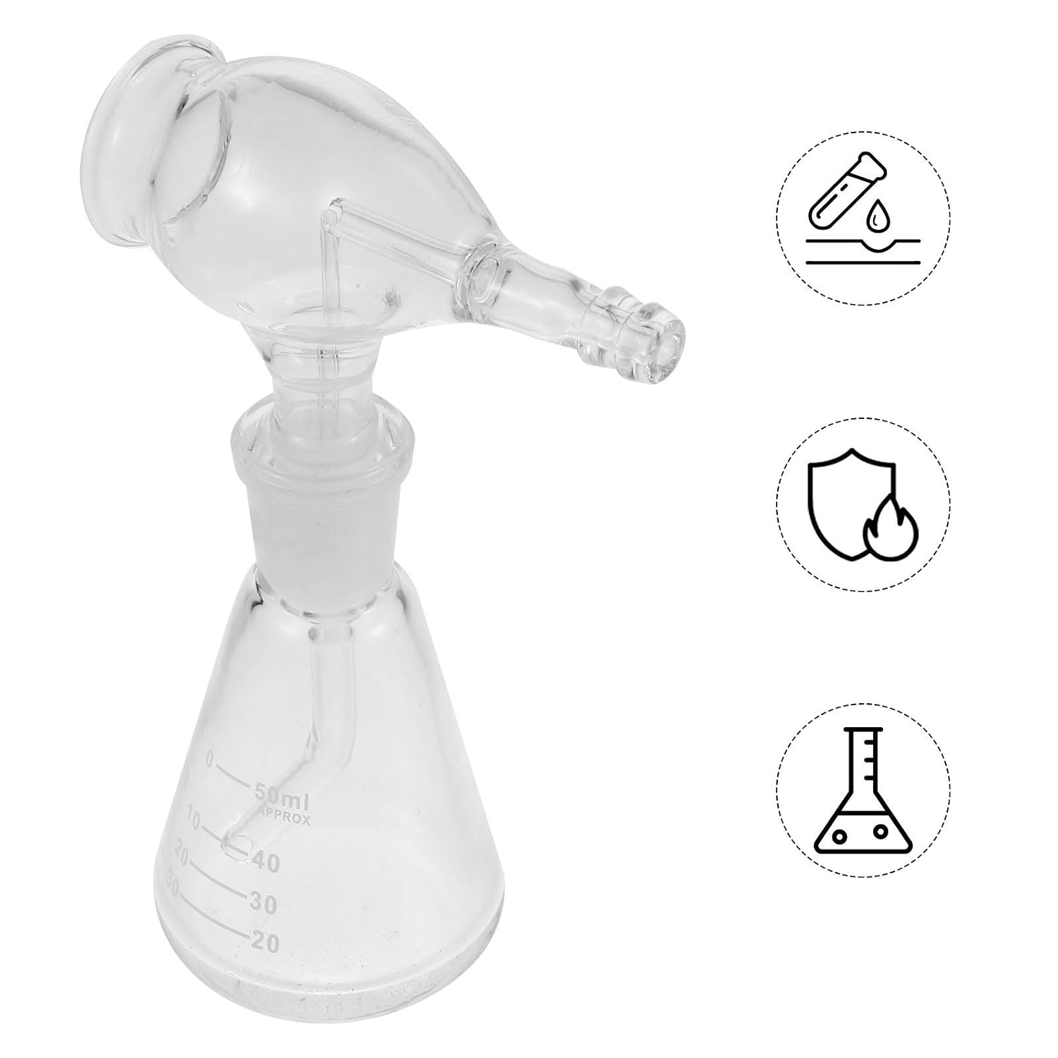 Thin Layer Chromatography Spray Bottle Strong Corrosion Resistance Glass with 50ml Convenient to Carry Features and Laboratory and Classroom Use