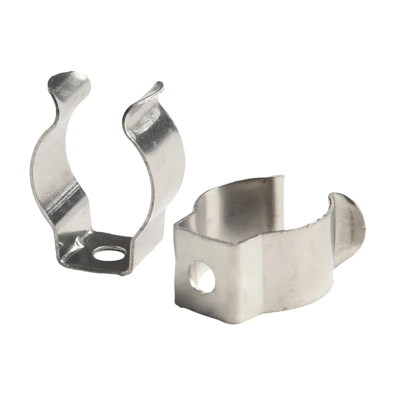 Metal Shelf Brackets 30pcs Practical Tool Holder 6-28mm Steel Open Replacement Spring Clips Silver(16mm)