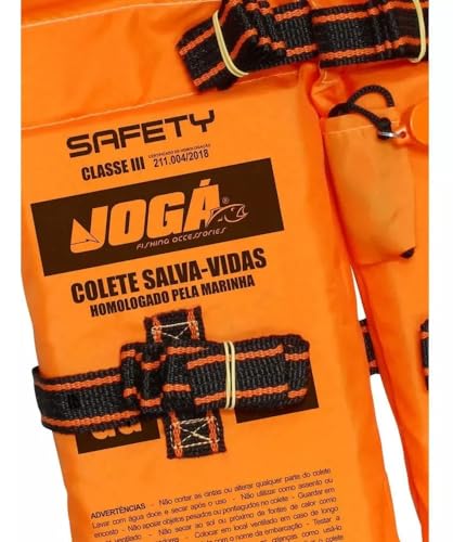 JOGA, COLETE SALVA VIDAS JOGÁ C3 SAFETY HOMOLOGADO SUPORTA ATE 25KG LARANJA