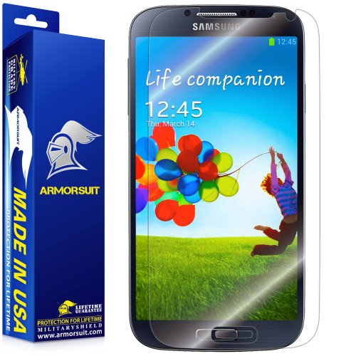 ArmorSuit MilitaryShield Screen Protector for Samsung Galaxy S4 - [Max Coverage] Anti-Bubble HD Clear Film