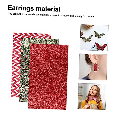 ADOCARN 12 Pçs Folha De Natal Brincos De Joias De Couro Decoração De Natal Acessórios De Joias Brinc