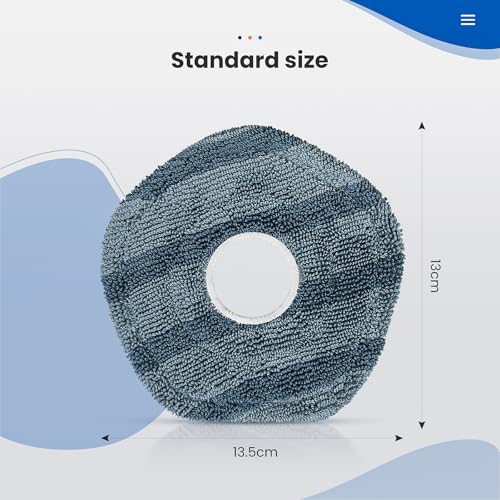 Image of 8 Pack Mop Pads Compatible with eufy X10 Pro Omni / X9 Pro Robot Vacuum | Spin Cleaning Pads Replacement Accessories Set
