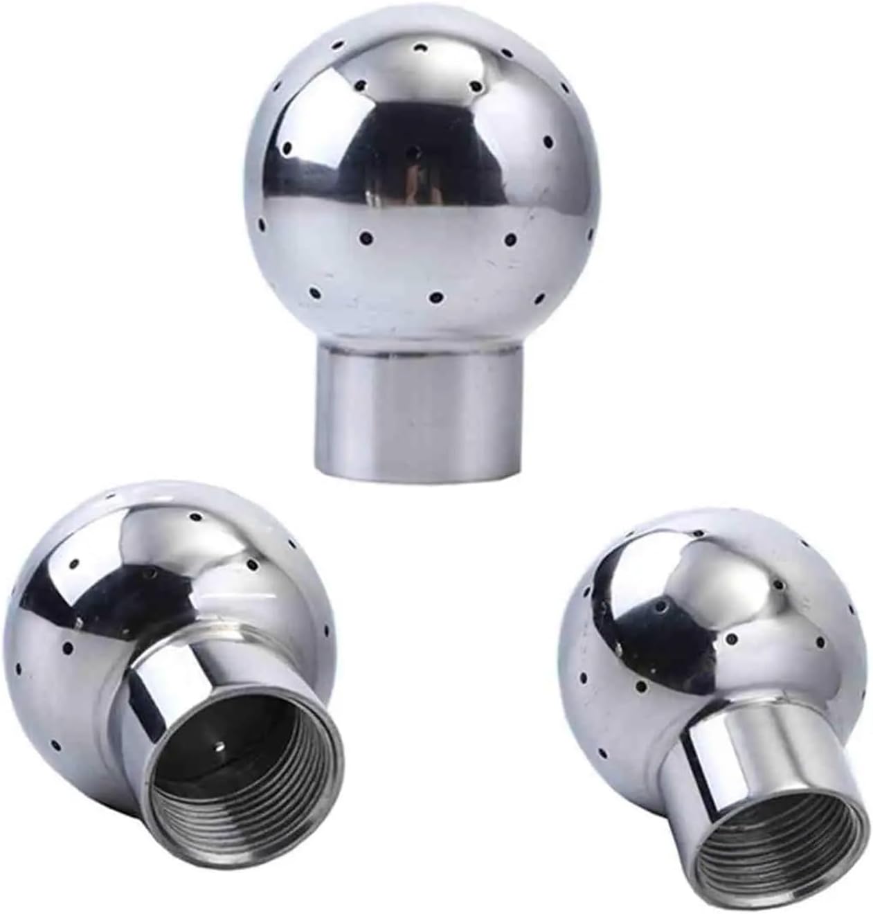 1pc DN15-DN50 1/2"- 2" BSPP Female 304 Stainless Steel Fix Spray Ball Tank Cleaning Ball Home Brew(DN15)