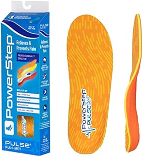 Powerstep Pulse Plus Metatarsal Pain Relief Orthotics - Running Shoe Inserts for Metatarsalgia, Arch Support, and General Ball of Foot Pain Relief (M 7-7.5, F 9-9.5)