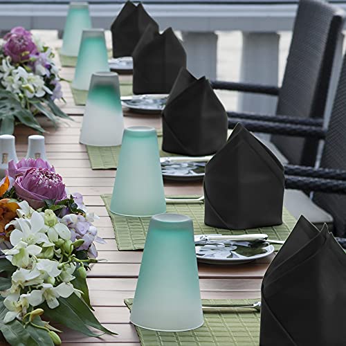 Feqo 60 Pack Black Satin Napkins Square Satin Dinner Napkins Soft Silk Napkin Table Napkins For Weddings Dinner Restaurant Party Decoration, 17 X 17 Inch #TOP5