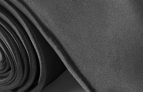Men Neckties 3 Inch Satin Finish Solid Color Handmade Ties Gift Box - Dark Gray #TOP3