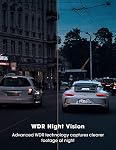 Kingslim D1 Cam double Dash avec intégré GPS, 1080P Caméra avant et arrière pour voitures, Stationnement d'urgence & Surveillance de la sécurité, détection des mouvements, 3,16'' IPS Grand écran, 170° FOV, 32GB Carte incluse