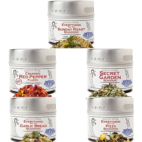House Warming Spice Blends & Seasonings Gift Collection | All Naural, Small Batch Gourmet Seasonings | Handmade in USA | Non GMO, No MSG | New Home Gift | Artisanal Spices | Gustus Vitae | #034