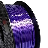Filamento PLA para impresora 3D, 1,75 mm, color morado sedoso, bobina de 1 kg (2,2 lbs) PLA 3D (PLA brillo sedoso)
