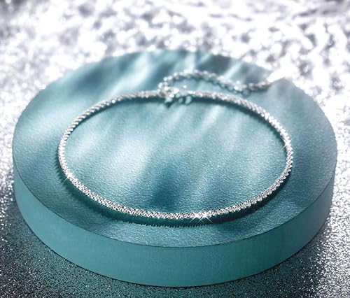 Qlkilyr Silver Link Bracelet For Women, 14K White Gold Plated Hypoallergenic Lightweight Cute Sparkle Chain Bracelet thumb #3