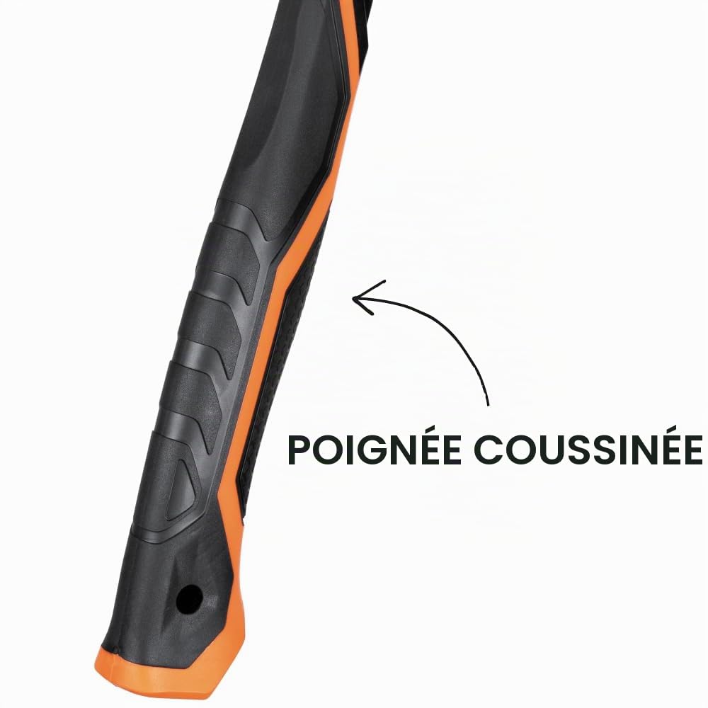 Klein Tools H80920S Marteau de charpentier à tête lisse avec griffe droite, acier forgé, extracteur de clous magnétique et surface de frappe carrée extra large