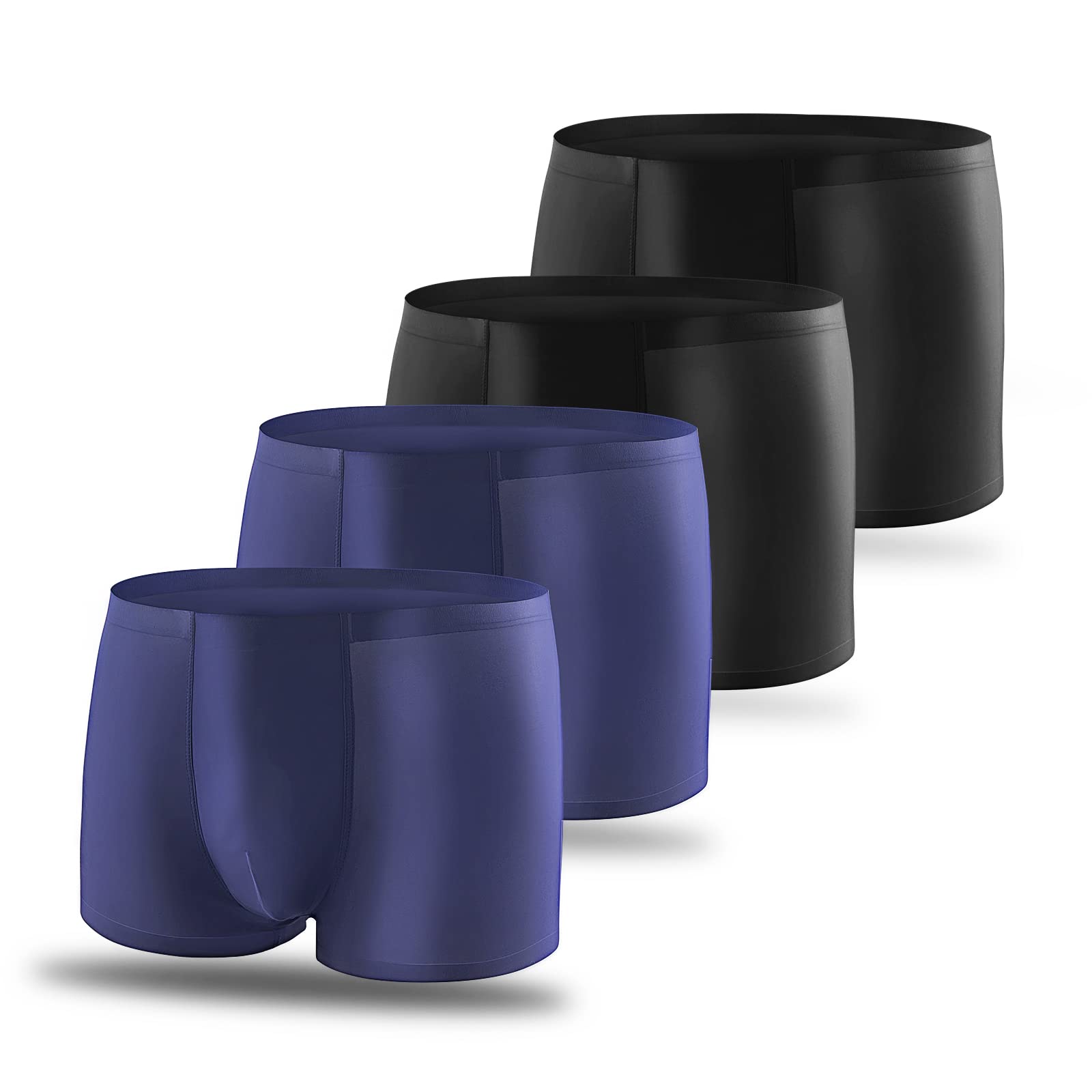 SIHOHAN Boxershorts Herren 4er Pack Unterhosen, Atmungsaktiv Männer Retro Shorts Unterwäsche, Sehr Flache und Feine Nähte S,M,L,XL,2XL