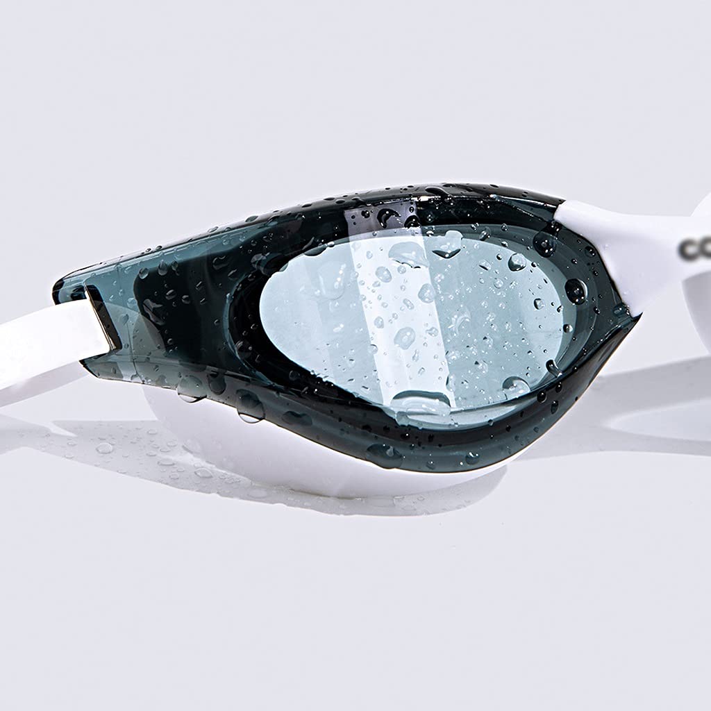 Professionelle wasserdichte Beschichtung, klare doppelte Antibeschlag-Schwimmbrille, UV-Schutz für Herren und Damen, Schwimmbrille mit Etui (Farbe: D) (A)