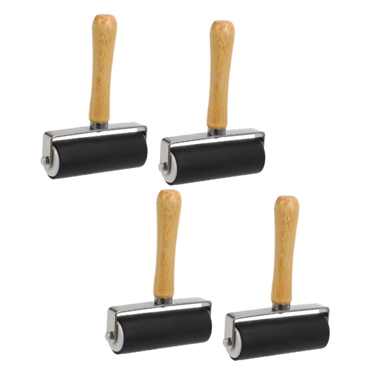 4 Piezas Rodillo de Plástico para Estampado de Herramienta de Pintura Multi Funcional Ligero y Duradero para y Aplicación de Tinta