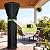 Patio Heater Cover 89"H x 33"D x 19"B - 600D Round Propane Heater Protective Cover, Zippered Waterproof Heavy-Duty Design, Fits Pyramid Heaters and Upright Heaters, Black