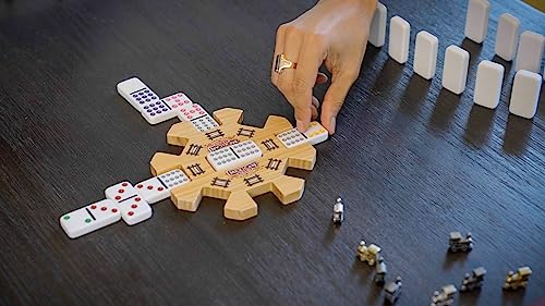 Front Porch Classics 53303 Mexican Train Domino Set In Wooden Collector Box From Front Porch Classics thumb #8