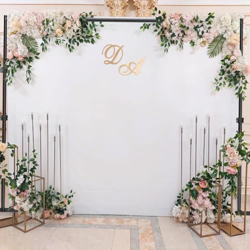 Image of HAYOHRT 10x10ft Upgrade Pipe and Drape Backdrop Stand Kit Heavy Duty Backdrop Stand Adjustable Photo Background with Metal Base for Parties Wedding Video Studio Birthday Background Stand