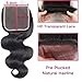 5x5 Hd Lace Closure Human Hair Hd Closure Body Wave Closure 12A Virgin Remy Human Hair for Black Women 5x5 Transparent Lace Frontal Closures Pre Plucked Natural Black 12 Inch